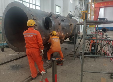 弘旭公司顺利实现吸收塔分离器制作工作